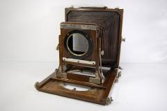 木製フレーム　蛇腹カメラ(アンティークカメラ)　年代物